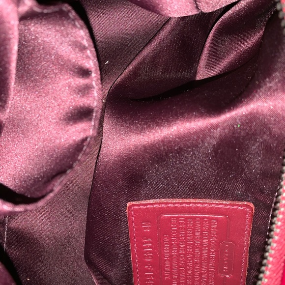 Crimson Red Coach Ashley Leather Handbag